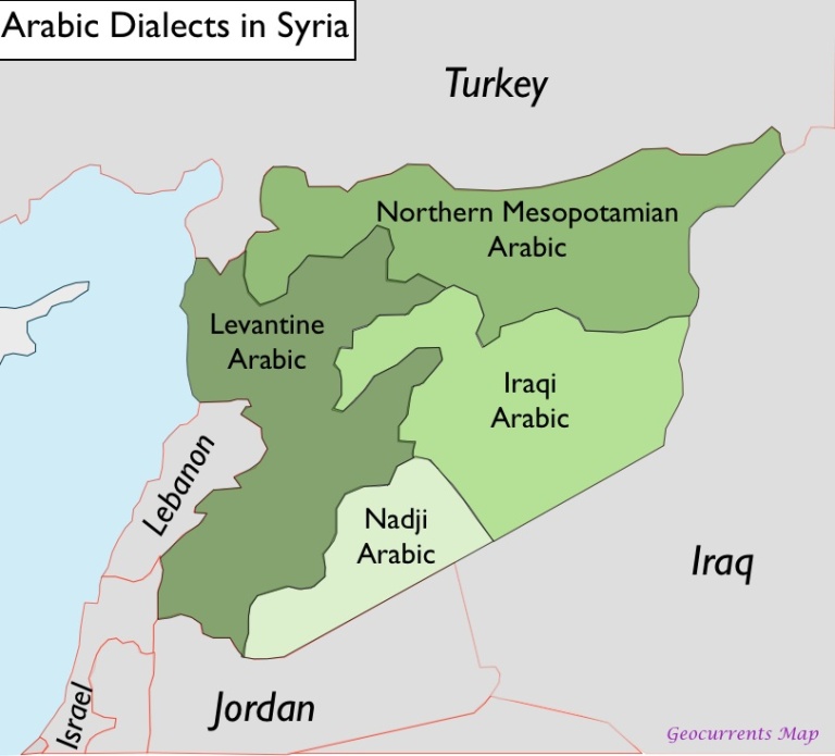 syria-arabic-language-map